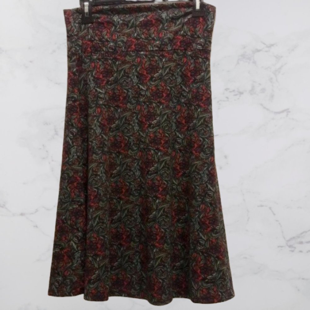 Lularoe Medium Azure Skirt, Medium,  Floral, Green